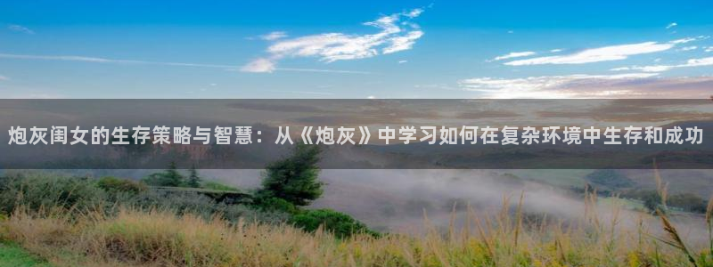 羞羞漫画在线网页版：炮灰闺女的生存策略与智慧：从《炮灰》中学习如何在复杂环境中生存和成功